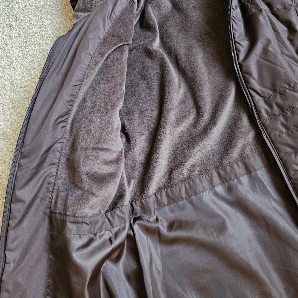 Lands' End | Size SP | Dark Brown Quilted Hooded Long Puffer Coat - Picture 3 of 13